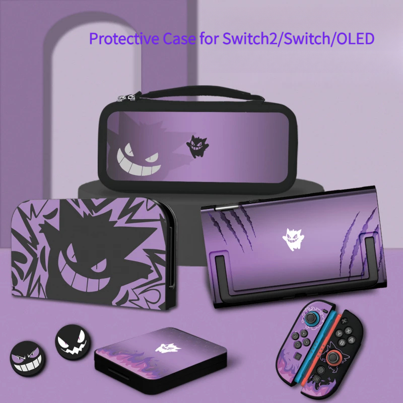Nintendo Console Switch 2 - Étui de protection Anime Purple Gengar