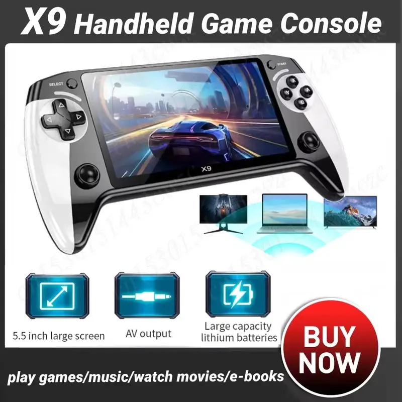 Gaming Console.Emulators - Console de jeux vidéo portable X9