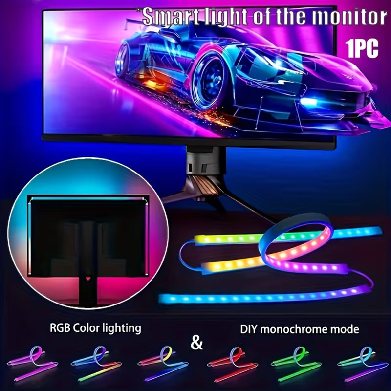 Led Gaming Light Strip - Bande lumineuse RGB pour jeux, rétroéclairage
