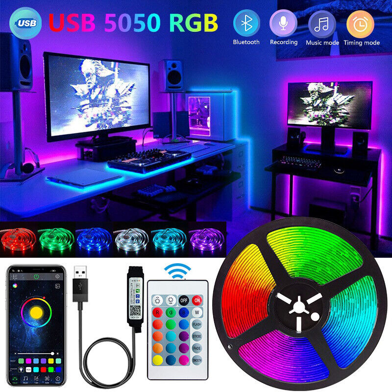 Led Gaming Light Strip - Bande lumineuse LED Bluetooth 5050, télécommande