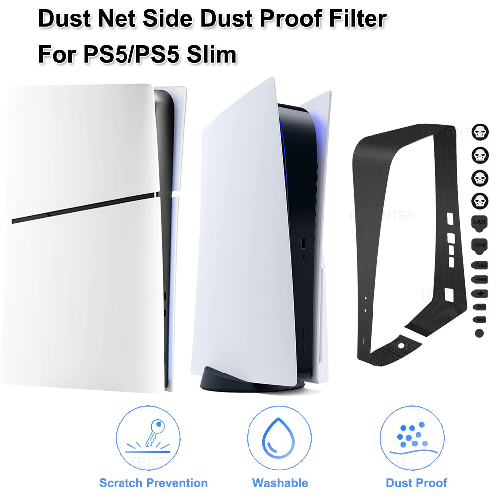 Gaming Console Ps5 - Couvercle de filtre anti-poussière latéral pour