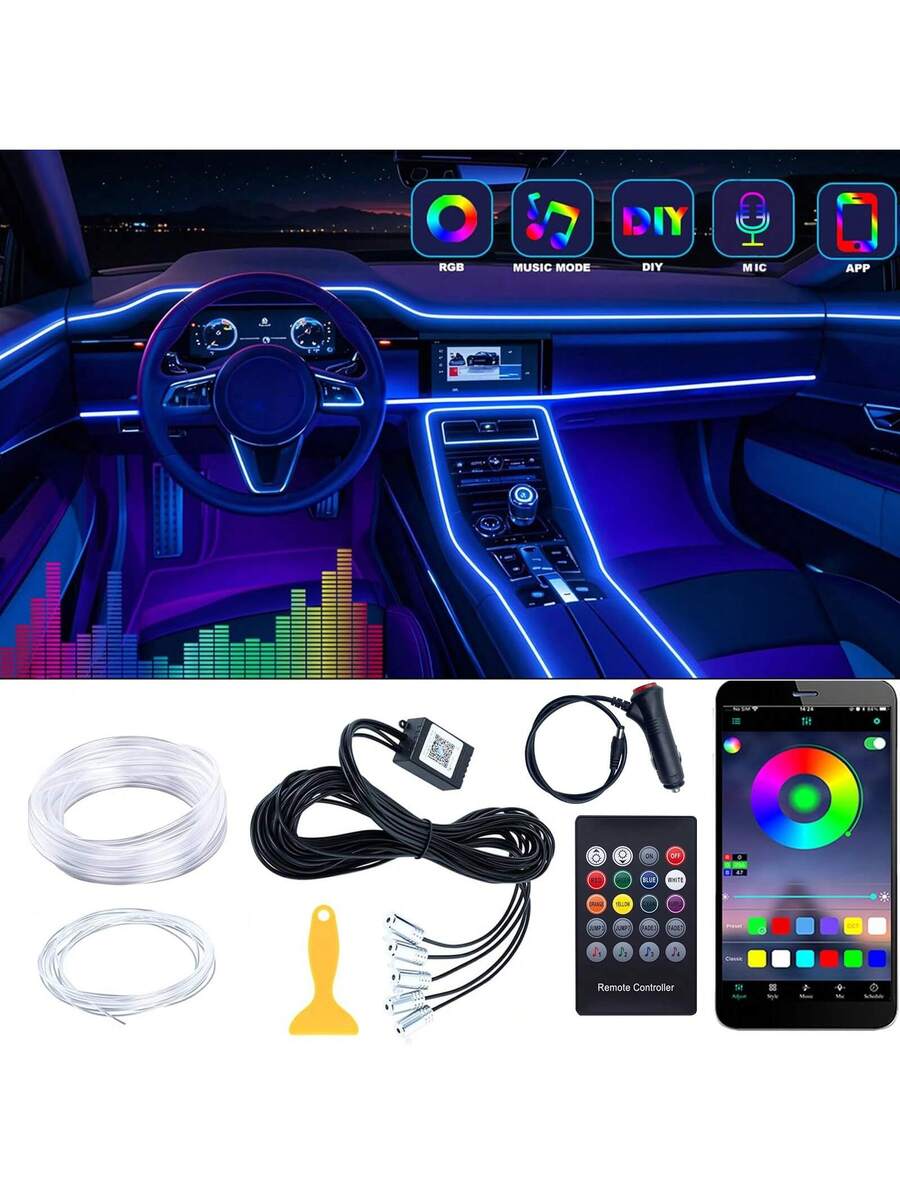 Led Gaming Light Strip - Kit d'éclairage ambiant RGB 5-en-1, bande