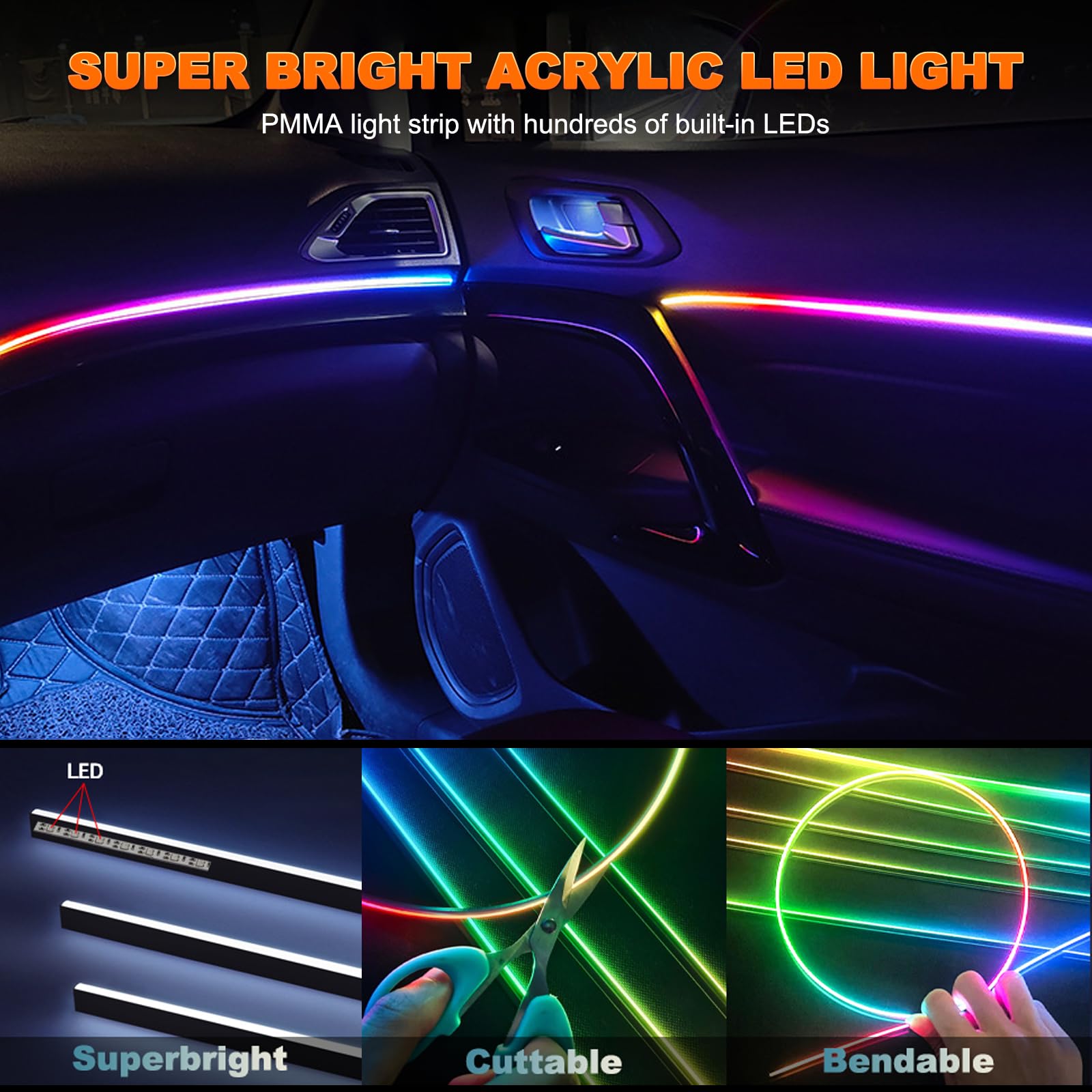 Éclairage ambiant de voiture a - Led Gaming Light Strip avis et prix
