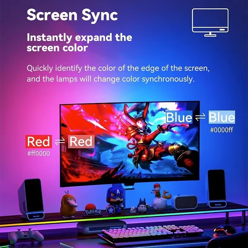 Bande lumineuse RGB pour jeux, - Led Gaming Light Strip avis et prix