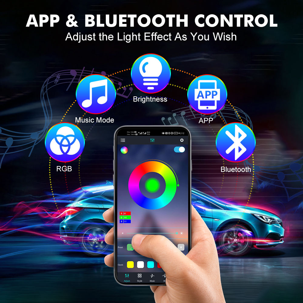 Néon LED intérieur voiture lum - Led Gaming Light Strip avis et prix