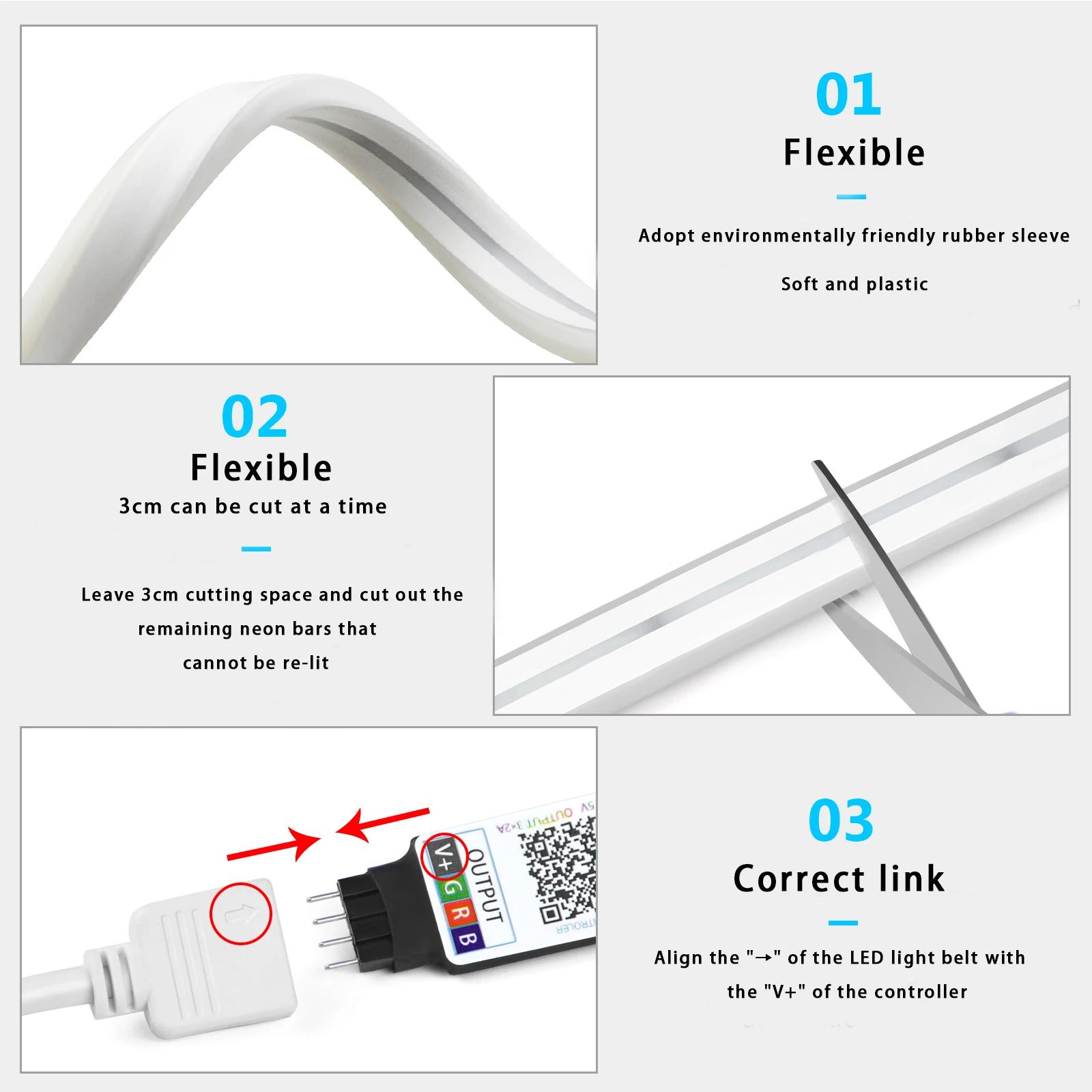 Bande lumineuse LED néon RGB,  - Led Gaming Light Strip avis et prix